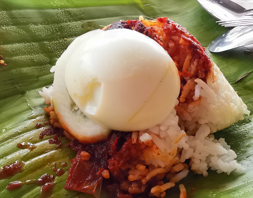 Nasi Lemak with egg in kuantan