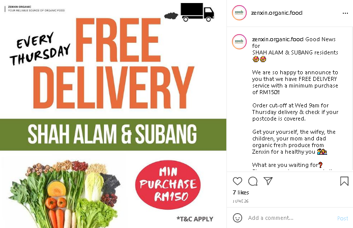 free delivery around Subang