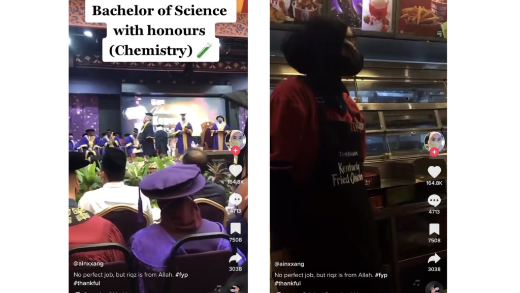 3. Chemistry graduate working in KFC demonstrates Malaysia's underemployment